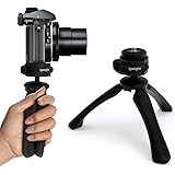 iGadgitz PT310 Mini Lightweight Table Top Stand Tripod and Grip Stabilizer Compatible with Digital Camera, DSLR, Video Camera