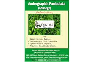 Yuktha Green Organic Powder Nilavembu/Kalmegh/Siriyanangai/Andrographis paniculata - 200g/7 Oz