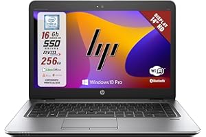 HP Elitebook 840 G4, Pc Portatile Notebook intel core i5-7200U, Display 14", Ram 16Gb, SSD 256Gb, Pacchetto Libre Office (Ricondizionato)