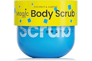 Safisa Coconut & Almond Magic Body Scrub - Exfoliating & Moisturizing -Smooth & Soft Skin - Natural Scent- Vegan - Paraben-Free - Spa Quality - Gentle Sugar Scrub - Hydrating Formula