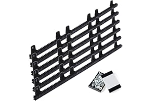 INSTALMATIC SUR Pack 6 metros cremallera nylon estándar para motor corredera, compatible con cualquier motor del mercado, interior en acero reforzado, con tornillos y arandelas.