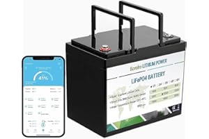 KCVOLRO Batería de Litio de 12V 100Ah con Bluetooth, baterías Recargables de Ciclo Profundo LiFePO4 con protección BMS de 100 A, para Kit de Panel Solar, Marino, Motor de Arrastre, Caravana, RV, Barco