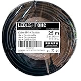 Led Light One Cable RV-K 0.6/1Kv 3x1,5mm 25m (Negro) Tensión de servicio:1000v Temperatura máxima de trabajo 90º. Cables para