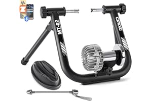 CXWXC Rodillo de entrenamiento inalámbrico Bluetooth o ANT compatible con Zwift App Fluid bicicleta rodillo entrenador interior para bicicleta de 26 – 29 pulgadas o 700 c bicicleta de carreras