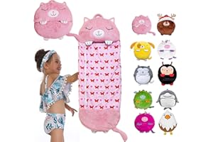 VBVARV Saco De Dormir con Almohada Suave Cuatro Estaciones Cálido Plegable 2 En 1 Saco De Dormir Suave Y Cómodo Adecuado para Niños Niñas