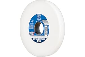 PFERD - Mola a disco, 150 x 20 x 32 mm, HSS, granulometria 60, corindone bianco, 39008424, per la lavorazione di acciai alto legati, con bussole di riduzione integrate 25/20/16 mm