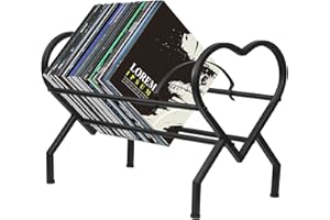MERYSAN Vinyl schallplatten aufbewahrung–12 Zoll-Präsentationsständer-Buch und Schallplatten Aufbewahrung-Album und LP Organizer (Herzförmig)
