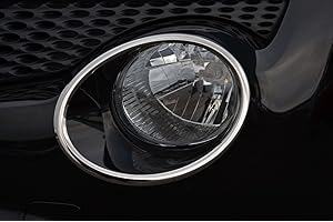 ALVM PARTS & ACCESSORIES Chrome Headlight Headlamp Rim Surround Trim Covers To Fit Juke (2010-14)