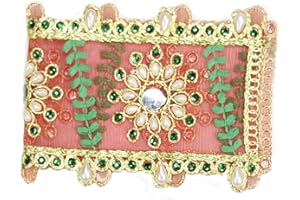 ASHIRWAD Navratri Puja Red Chunni Chunari Chunry Chunar Dupatta Durga Ma Mata Vaishno Devi Mata ji Maatarani Idol or Frame