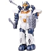 Giffy/Oyuncak İnteraktif Pilli Robot Işıklı M&uuml;zikli Sesli Dans Eden Roket Atan Robot (Beyaz)