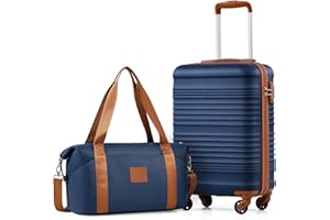 COOLIFE 55×35×20 Cabin Suitcase and Ryanair Bag 40x20x25-20L Set, Ryanair Cabin Bag with ABS Hard Shell, Lightweight Carry On Suitcase Included TSA Lock & 4 Wheels, for Easyjet, Paid Hand Luggage