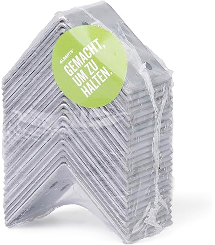 HELPMATE - 24 Pièces Equerre Metal Perforées 50x50x40 Mm - Equerre De Fixation Galvanisé & Passivé Bleu - Connecteur Bois Avec Une Excellente Protection Contre La Corrosion - Equerre Fixation