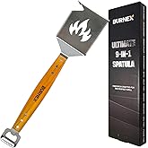 Burnex Ultimate 9 in 1 Spatula Multifunction Tool, BBQ Gifts for Men - Stainless Steel Spatula with Grill Scraper - Dad BBQ A