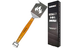 Burnex Ultimate 9 in 1 Spatula Multifunction Tool, BBQ Gifts for Men - Stainless Steel Spatula with Grill Scraper - Dad BBQ Accessories, Barbecue Accessories, Barbecue Tools, Barbeque Gifts for Men