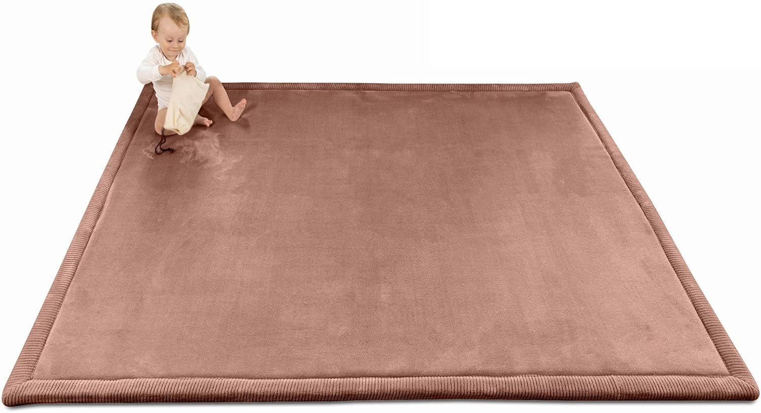 Hakuna Matte Colchoneta Manta Juegos Bebe 200x150x2,5cm, Marrón – Tapete Infantil con Memory Foam Manta de Juegos Bebe Antideslizante, Tatami Bebe, Suelos Infantiles