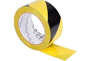 3M Gefahren-Markierungs-Klebeband 766i, Gestreiftes Warnband zur Boden- und Sicherheitsmarkierung mit PVC-Träger in Schwarz-Gelb, 50mm x 30m, 0,13mm