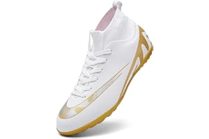 BINBINNIAO Football Boots Unisex High Top Spike Soccer Shoes Outdoor FG/AG Trainers Cleats Teenager Professional Competition Athletics Sneakers Non-Slip