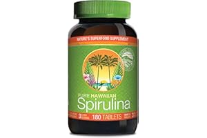 Nutrex Hawaii, Pure Hawaiian Spirulina, 1,000 mg, 180 Vegan Tablets, Gluten-Free, SOYA-Free, Vegetarian