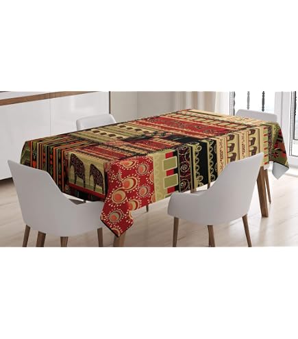 Tovaglia Primitiva Stile Messicano – 140x240 Cm – Raso Di Seta Poliestere, Lavabile, Made In Turchia