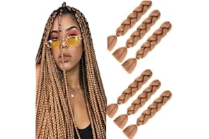 SHANGXIU Extension con capelli intrecciati, capelli sintetici colorati, resistenti al calore, per il fai da te, in trecce, colore viola, 100 g/pz. 60 cm