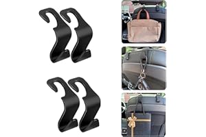 GDPLAN 4 pcs Auto Hooks Car Seat Hooks, Car Headrest Hook for Purse Handbag Coats in Car Accessories