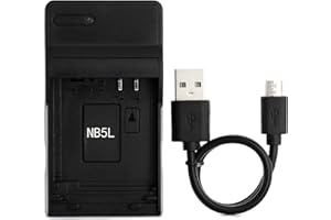 Norifon NB-5L USB Chargeur pour Canon PowerShot SD880 is, SD850 is, SD870 is, SD800 is, SD970 is, SD990 is, SD950 is, SD900, SX230 HS, S110, Digital IXUS 980 is, 960 is Caméra et Plus