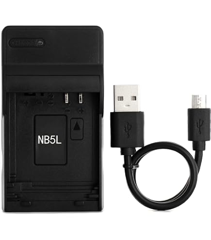 Chargeur USB Pour Batteries D’appareils Photo Canon - Compatible V-75Hi, ES-8100H18, MV-20, MV200, Optura