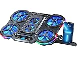 Gameagle 6 Fanlı RGB Notebook Soğutucu, 9-17 İn&ccedil; Laptop Uyumlu, 7 Kademeli Y&uuml;kseklik Ayarı, Dijital Ekran Kontroll&uuml;, 142CFM G