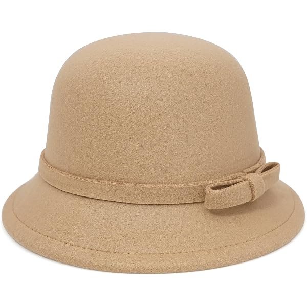 Cappello Cloche In Feltro Di Lana Vintage Anni '20 – Bombetta Derby Per Donna, Con Fiore, Taglia 57 Cm Regolabile