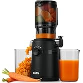 Fretta Juice and Vegetable Extractor, 108 mm Opening and Capacity of 1 L, Cold Pressed Blender for Whole Fruits Vegetables, 2