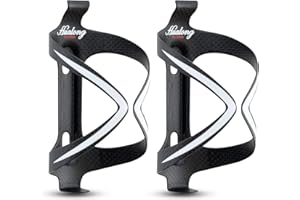 HUALONG® Portaborraccia Carbonio Porta Borraccia Bici Portaborraccia Mtb Corsa portaborracce Nero Opaco, Diametro 72, Peso 18 Grammi, Confezione Da 2.