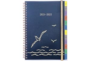 YHH Kalender 2024 2025 Wochenplaner/Terminplaner A5, 1 Woche 2 Seite mit Monatliche Tabs, Tasche, Notizseiten, Schülerkalender 2024/25 Ringbuch, Buchkalender Planer für Schüler Lehrer, Aug’24-Jul’25