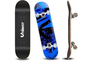 ‎UNIBEST Unibest Skateboard Deck Funboard Holzboard komplett 80x20cm Ahornholz