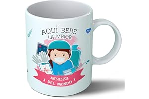 Planetacase - Taza Anestesista - Regalo Original Anestesistas - Cerámica 330 mL - Taza Desayuno Apta para Microondas y Lavavajillas - Resistente a Lavados - Anestesista (La)