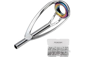 ‎THKFISH THKFISH Rutenspitzen-Reparaturset, 50 Stück, Angelrutenspitzen, Ersatzset, Stangenspitzen-Reparatur-Set mit Box, 10 Größen