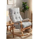 Reyo Santorini Quilted TV Chair Dad Chair Rocking Chair Breastfeeding Chair Lounge Chair Light Gray