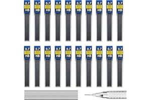 Numlot Portamine 0.7 Mine HB infrangibili per portamine,ricariche per portamine,ricariche automatiche di ricambio per matita,scrittura fluida e chiara,0,7 mm,240 pezzi (0.7mm)
