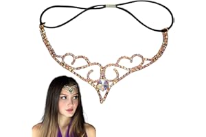 TRAZIEWELL Head Chains Gold Wedding Crystal Headbands Sparkly Rhinestone Hair Accessories for Girls 4215