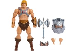 Masters of the Universe Masterverse - Revolution He-Man, action figure deluxe con 30 punti d'articolazione, armatura da combattimento rimovibile inclusa, giocattolo per bambini, 6+ anni, HYC49
