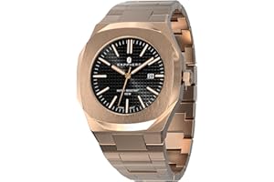 SAPPHERO Reloj de Hombre Impermeable 30M Cuarzo Plata Correa Acero Inoxidable Fecha Calendario Negro Azul Hombres Relojes Regalos de Pulsera para Hombres