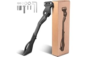 ROOFEI Béquille de vélo - 24 à 29 Pouces Réglable en Alliage d'aluminium Support de vélo avec 2 Trous - Stable Universelle 40mm/18mm Espacement des Trous pour vis M6 pour VTT/vélo de Route/vélo électrique