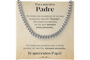 SOFIA FERRER Regalos Para Padres, Cadena Hombre, Regalo Dia Del Padre, Collar Acero Inoxidable, Regalos Papa, Regalo Abuelo, Dia Del Padre, Navidad, Cumpleaños