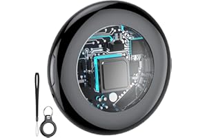 Tukio Air Tag 1er Pack - Rein Schwarz, 5.3 Bluetooth Tracker Schlüsselfinde Kompatibel mit Apple Wo ist? APP (iOS NUR), Item Finder 100dB für Gepäck/Taschen/Koffer, Austauschbarer Batterien