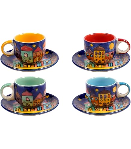 Tazza Da Colazione James Rizzi 'Summer In The City' - Ceramica Fine Pop Art - Idea Regalo In Confezione Regalo