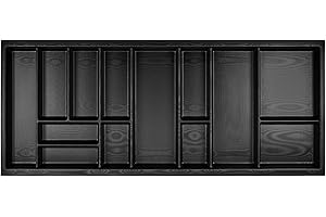 ORGA-BOX Portaposate Junker Slim 1125 x 476 mm grigio lava con struttura perlata per 120 cm armadi portaposate da cucina SO SLIM