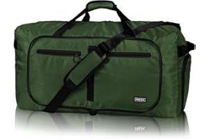 Fmeida Sac de Voyage Pliable 65L – Grand Sacs de Sport Imperméable avec Compartiment à Chaussures pour Homme et Femme, Sac Weekend Léger avec Bandoulière, Idéal pour Gym, Camping, Randonnée, Maternité