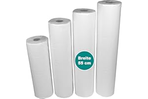 BROD 9 Ärzterollen/Ärztekrepp | 55 cm breit | weich und saugfähig | 2-lagig | Zellstoff | 50 Meter Länge | 139 Blatt | Lieferumfang: 9 Rollen im Karton