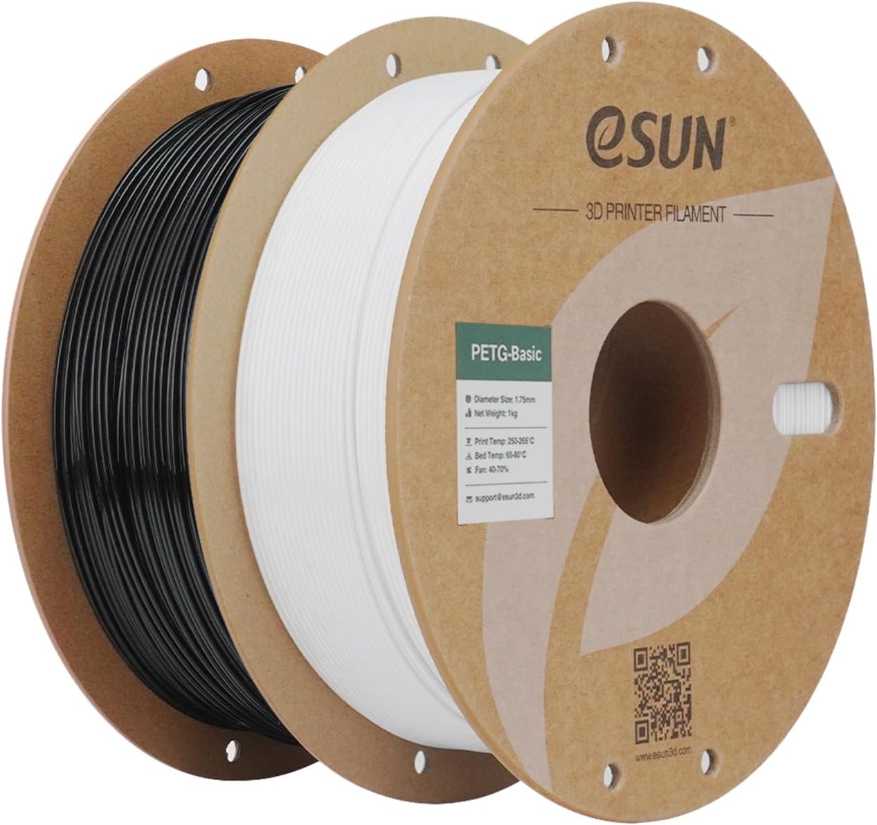 Avis d'Expert & Test Approfondi : eSUN PETG Basic Filament 1 75mm Svart Vit 2x1 (Sélection)
