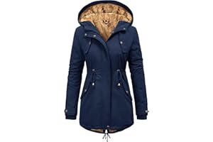 Vancavoo Manteau Femme Hiver Chaud Blouson Polaire Parka Manches Longues Capuchon d'hiver Blouson Zippé Veste Manteaux Epaissé Outercoat