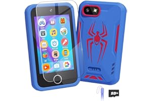 Manttely Kids Phone, 3.5" Spider Toy Phone for 3 4 5 6 7 8 9 Year Old Boys Gifts Toys Age 3-9, Christmas Birthday Gifts for Boys, Dual Camera,Storytelling, Music Player